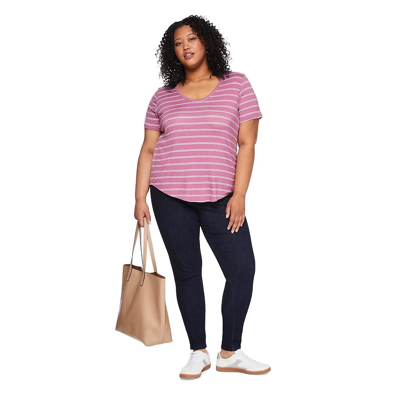 T-shirt à encolure dégagée George Plus pour femmes Tailles 1X-4X