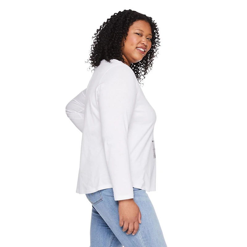 T-shirt à encolure en V George Plus pour femmes Tailles 1X-4X