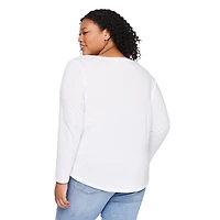 T-shirt à encolure en V George Plus pour femmes Tailles 1X-4X