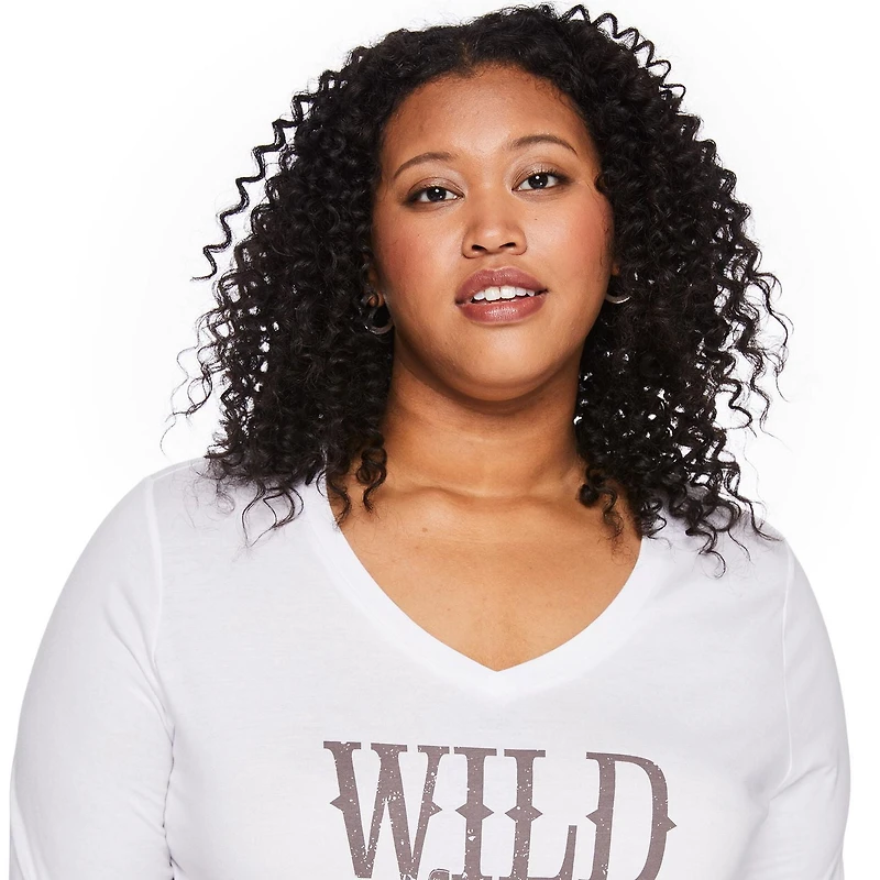 T-shirt à encolure en V George Plus pour femmes Tailles 1X-4X