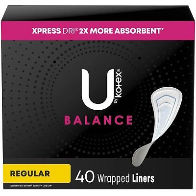 U by Kotex Lightdays PLUS Liners, Regular, Fragrance-Free