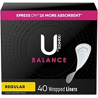 U by Kotex Lightdays PLUS Liners, Regular, Fragrance-Free