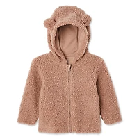 Haut à capuchon zippé en peluche George pour bébés filles