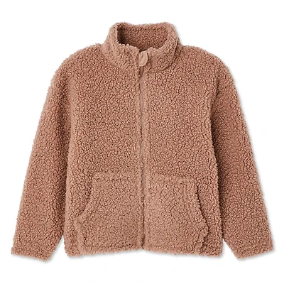 George Toddler Girls' Plush Zip-Up Jacket