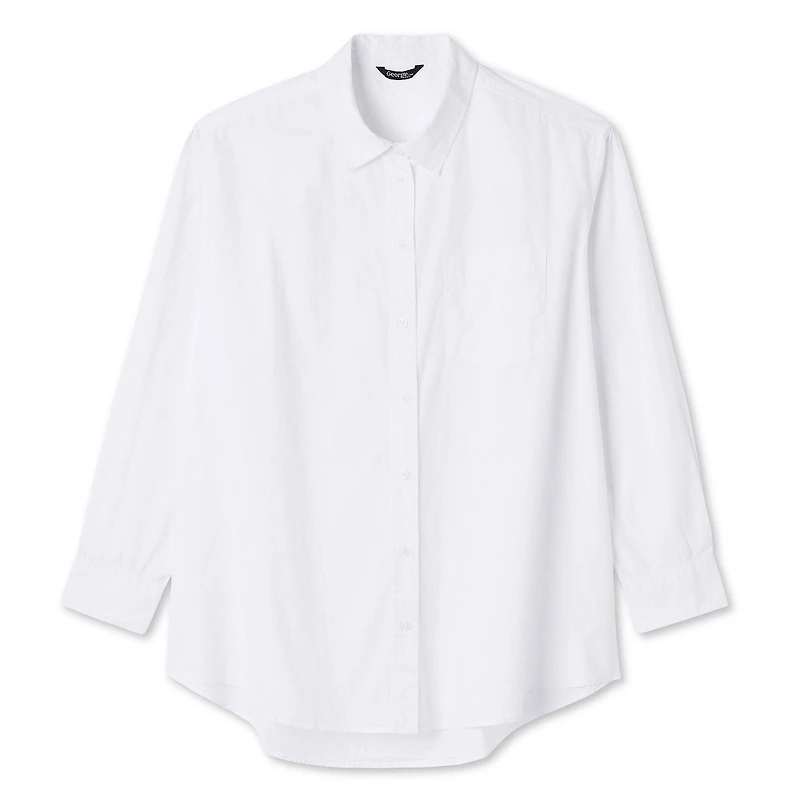 George Women's Plus Oversized Shirt, Sizes 1X-4X