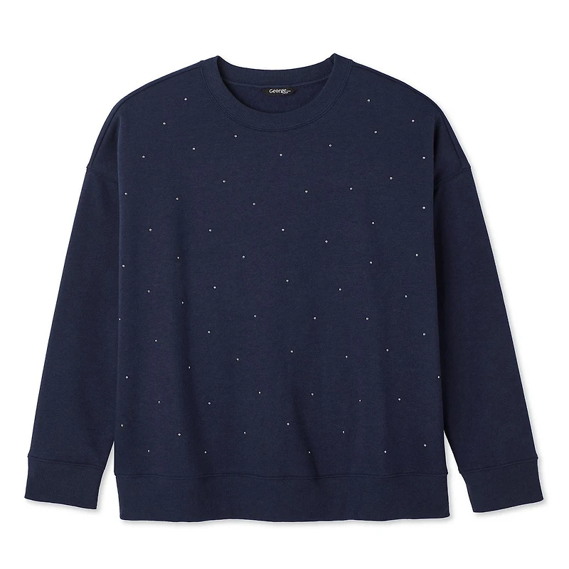 Chandail à encolure ras du cou George Plus pour femmes Tailles 1X-4X