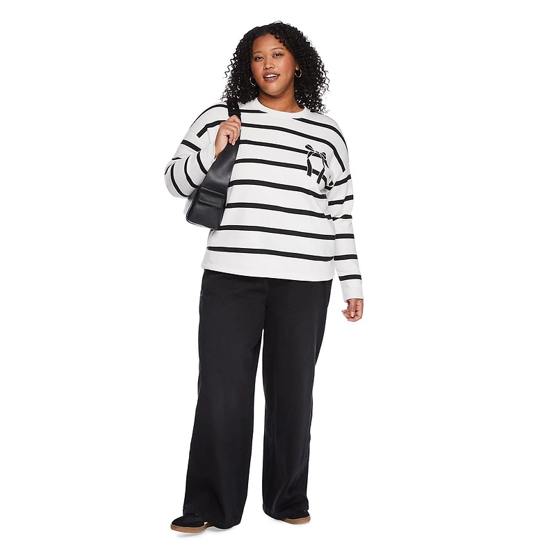 Haut à encolure ras du cou George Plus pour femmes Tailles 1X-4X