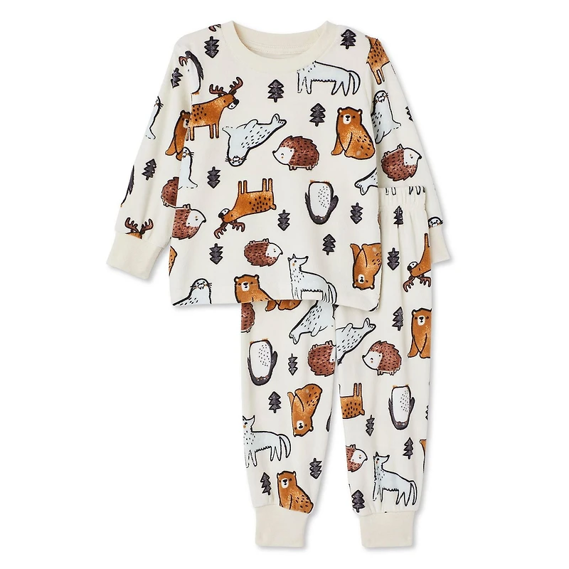 George Baby Boys' Velour Pajama 2-Piece Set, Sizes 0-24 months