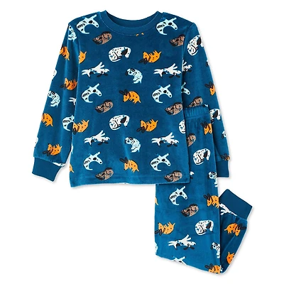 George Toddler Boys' Velour Pajama 2-Piece Set, Sizes 2T-5T