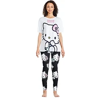 Pyjama 2 pièces Hello Kitty pour femmes Tailles TP–TG