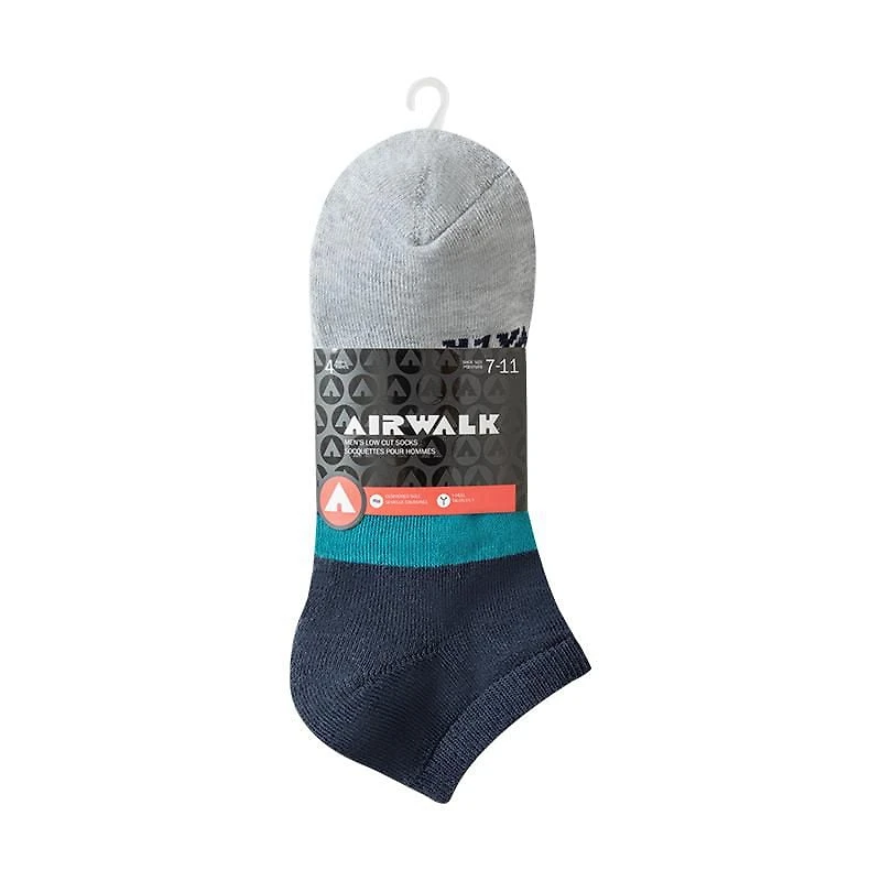 Airwalk Mens 3pk Lowcut Socks, Fits shoe sizes 7-11