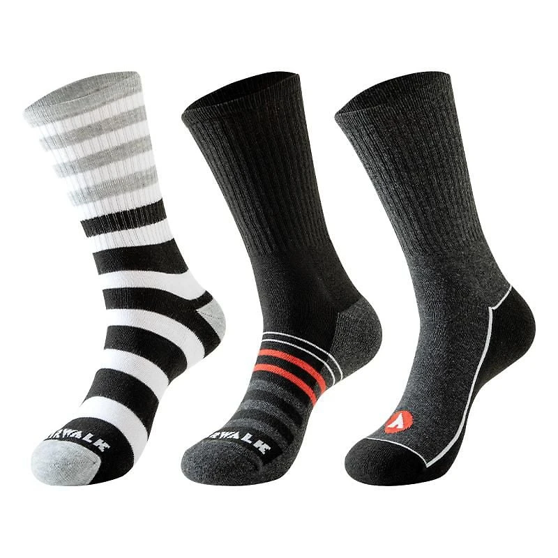 Airwalk Mens 3pk Crew Socks, Fits shoe sizes 7-11