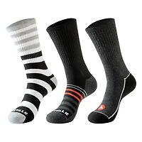 Airwalk Mens 3pk Crew Socks, Fits shoe sizes 7-11