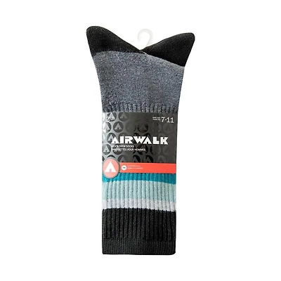 Airwalk Mens 3pk Crew Socks, Fits shoe sizes 7-11