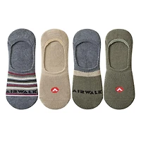 Airwalk Mens 4pk Shoe liner, Fits shoe sizes 7-11