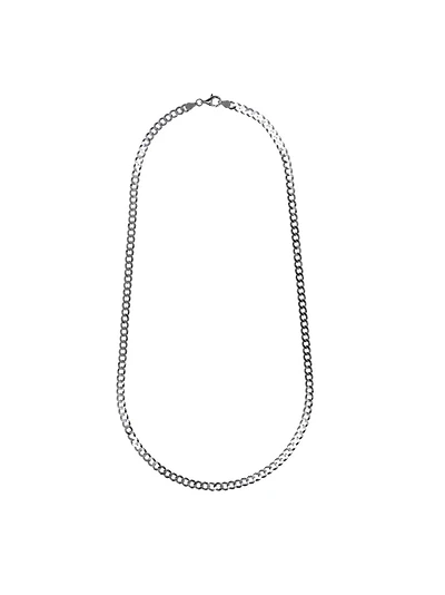 Sterling Silver 20" Men's Chain with Curb Links