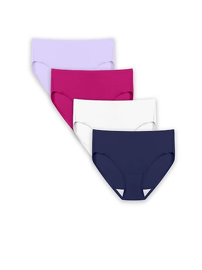 Fruit of the Loom Women's 360 Stretch Sleek and Cool Bikini, 4 Pack