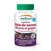 Jamieson Baie De Sureau Rhume et Grippe Gummy 60 gommes
