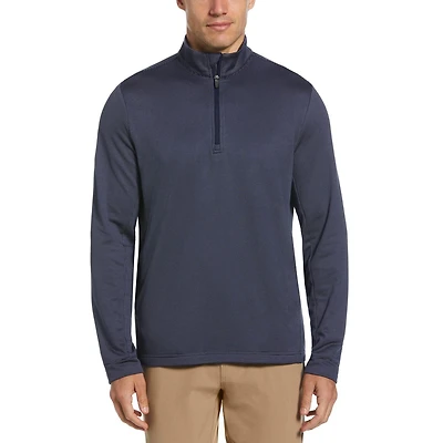 Ben Hogan Men's Micro Jacquard Quarter Zip Golf Sweater