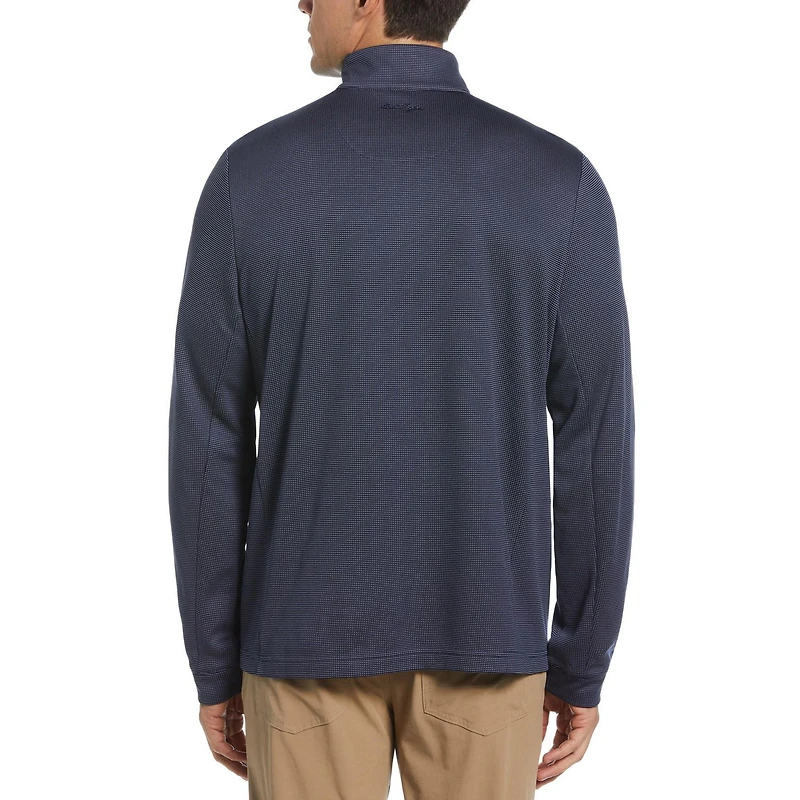 Ben Hogan Men's Micro Jacquard Quarter Zip Golf Sweater