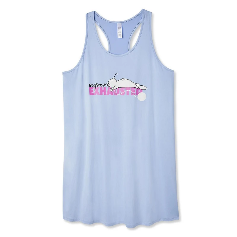 Chemise de nuit débardeur avec dos nageur George pour femmes