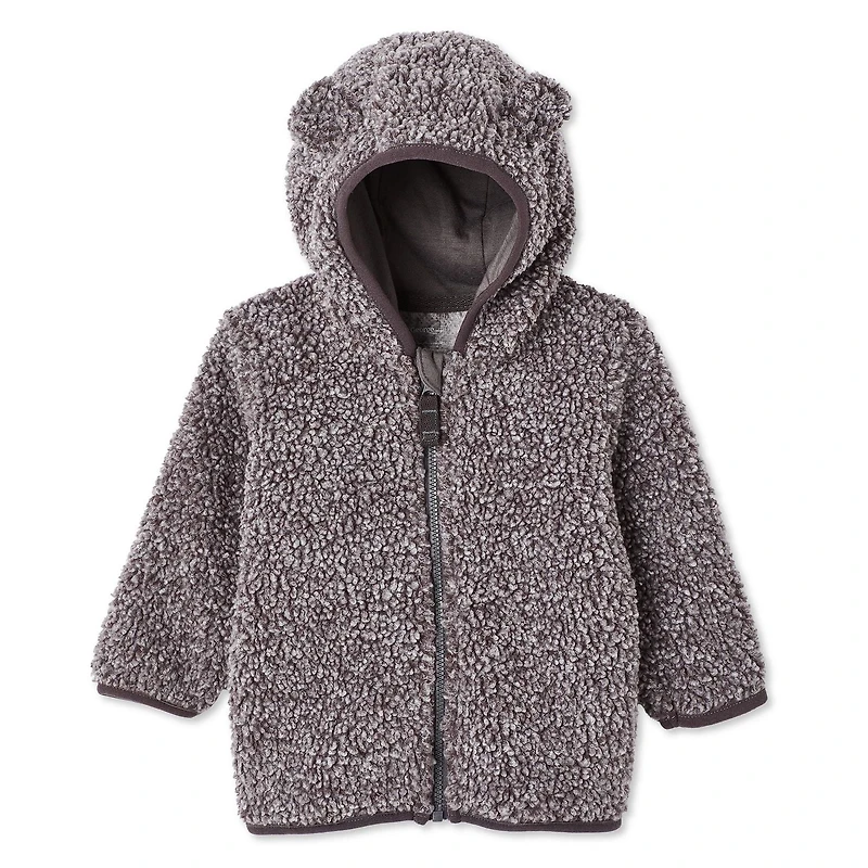 George Baby Boys' Faux Shearling Full-Zip Hoodie