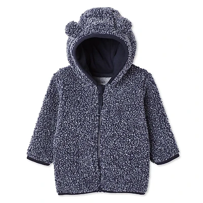 George Baby Boys' Faux Shearling Full-Zip Hoodie