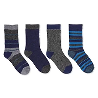Athletic Works Boys' Crew Socks 4-Pack