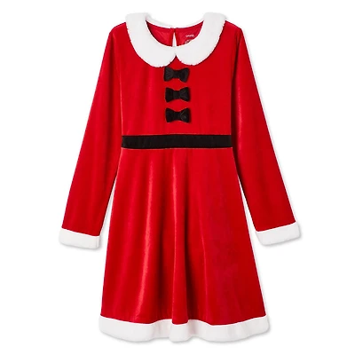 George Girls' Santa Dress, Sizes XS-XL