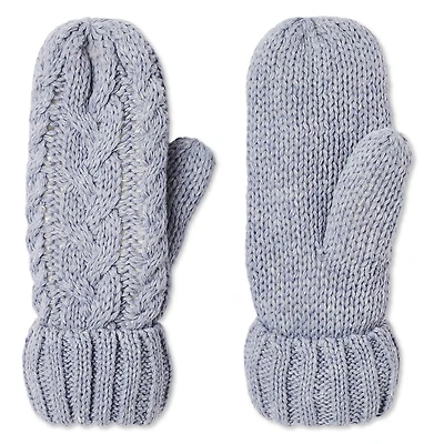Time and Tru Women's Cable Knit Mittens