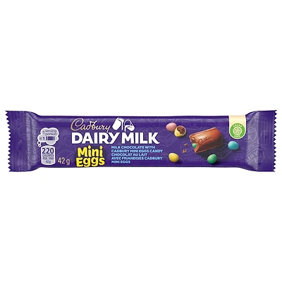 Cadbury Dairy Milk, chocolat au lait avec friandises Cadbury Mini Eggs, tablettes de chocolat