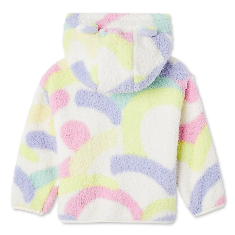 Manteau en molleton pelucheux George pour petites filles Tailles 2T-5T