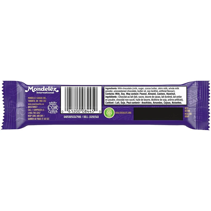 Cadbury Dairy Milk, Chocolat Au Lait, 42 G 42 g
