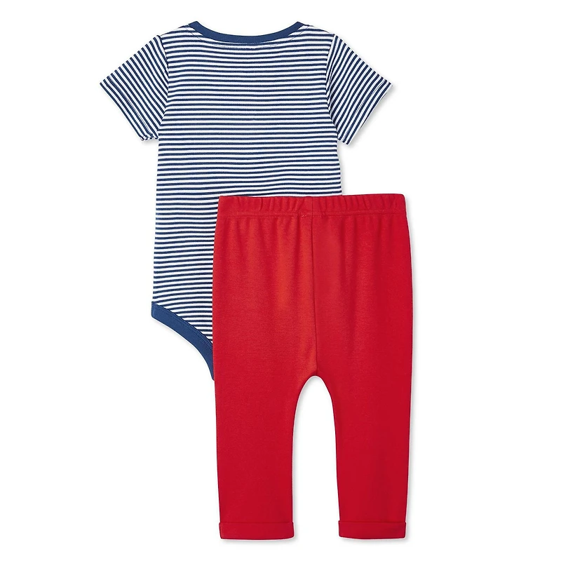 Love Ellen DeGeneres Baby Boys' Organic Cotton Bodysuit and Pant Set