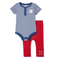 Love Ellen DeGeneres Baby Boys' Organic Cotton Bodysuit and Pant Set