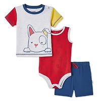 Ensemble 3 pièces avec short Love Ellen DeGeneres pour bébés garçons