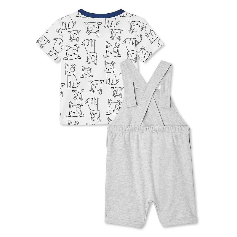 Love Ellen DeGeneres Baby Boys' Organic Cotton 2-Piece Shortall Set