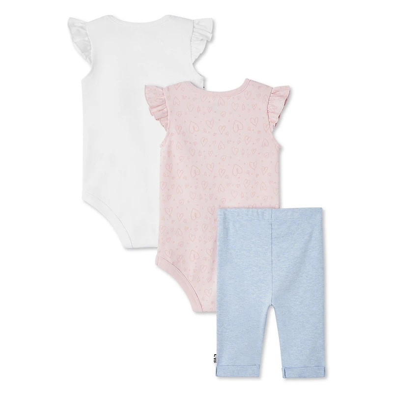 Love Ellen DeGeneres Baby Girls' Organic Cotton Legging and Bodysuits Set