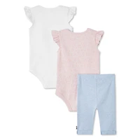 Love Ellen DeGeneres Baby Girls' Organic Cotton Legging and Bodysuits Set
