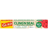 Glad 50% Plant-Based Cling ‘N Seal Food Wrap