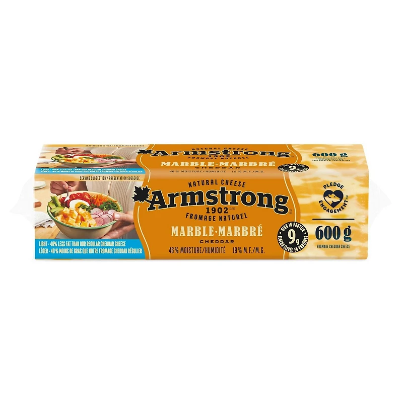 Armstrong Fromage Cheddar léger marbré 600 g