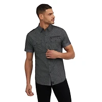 Marc Ecko Button Down Short Sleeve Woven Patterned Shirt