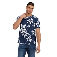 T-shirt rond Marc Ecko à imprimé tropical