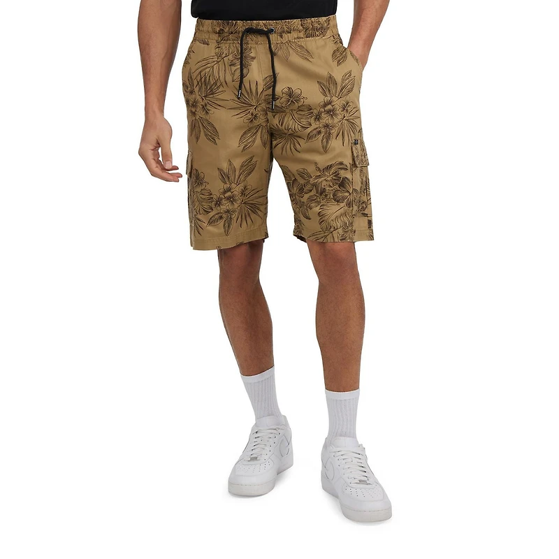 Short cargo imprimé tropical Marc Ecko