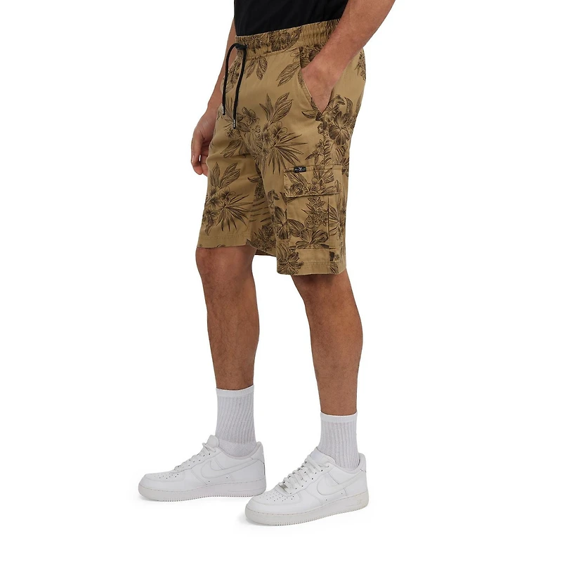 Short cargo imprimé tropical Marc Ecko