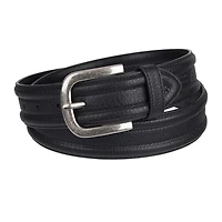 Genuine Dickies Men's 38 mm Harness Buckle Black Leather Belt, Sizes 34-44