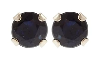10kt Yellow Gold 3 mm genuine Sapphire stud Earrings