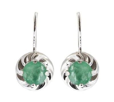 Boucles d'oreilles émeraude d'or 14ct