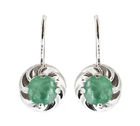 Boucles d'oreilles émeraude d'or 14ct