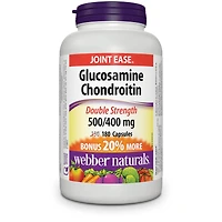 Webber Naturals® Glucosamine Chondroitin Double Strength, 500/400 mg, 180 Capsules